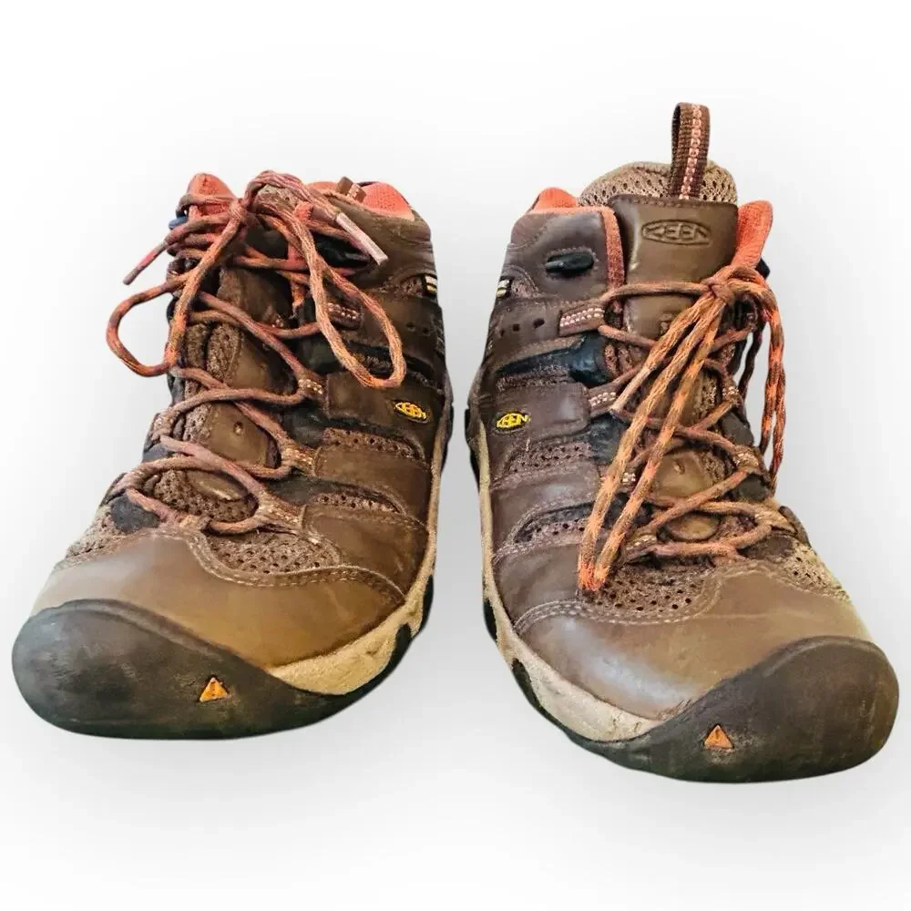 KEEN Koven Women's Waterproof Mid‎ Hiking Boots Dark Earth/Arabesque Size 8